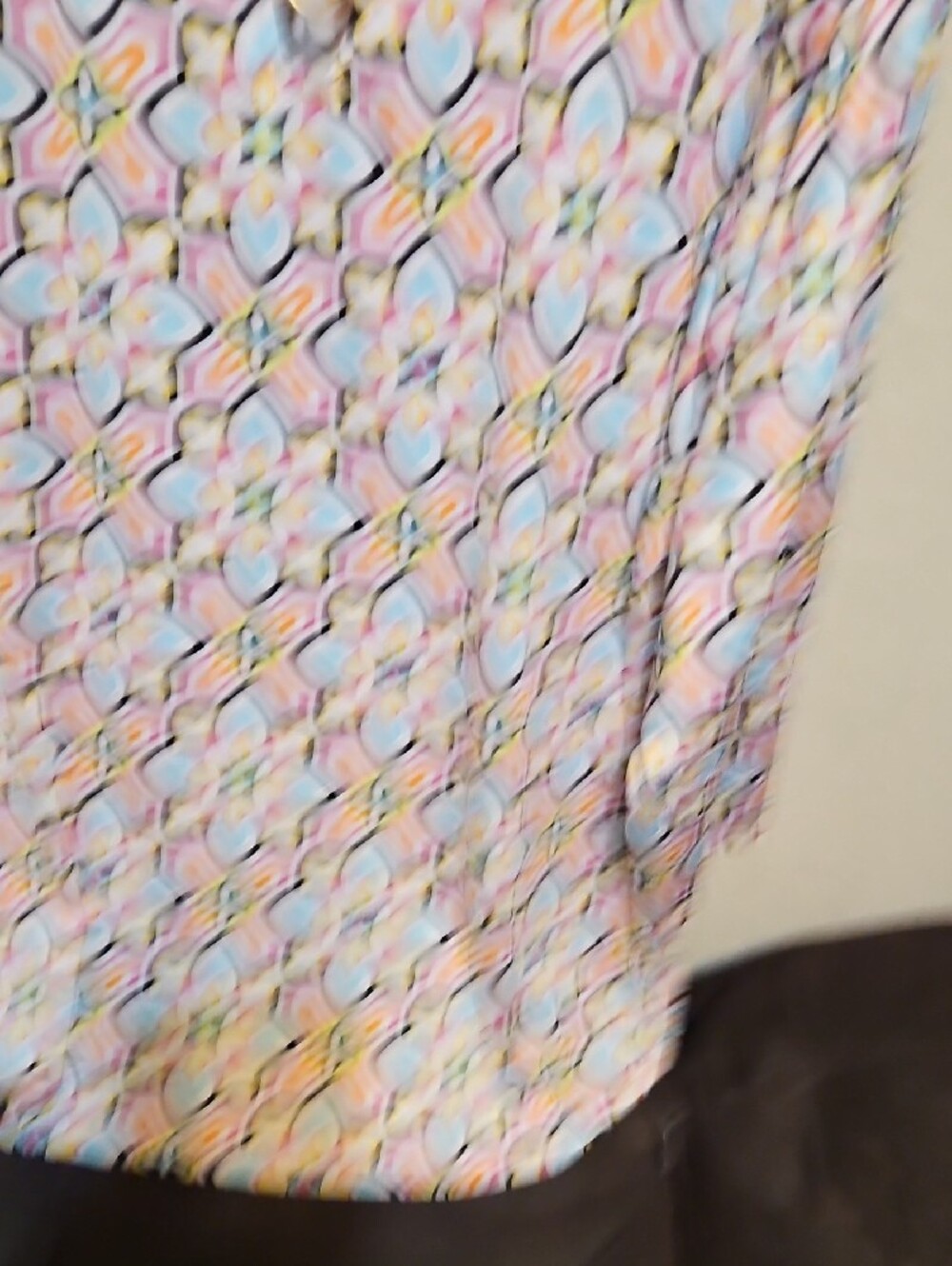 Ruby Rd. Pink Multi Floral Geometric Lace-Up Tunic - Picture 3 of 6